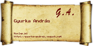 Gyurka András névjegykártya