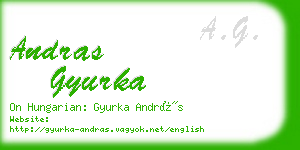 andras gyurka business card